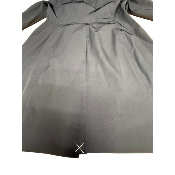 NEW!! "ANN TAYLOR" Black Trench Coat SZ XL 14P Button Up Old Money Classy Goth - Picture 15 of 16